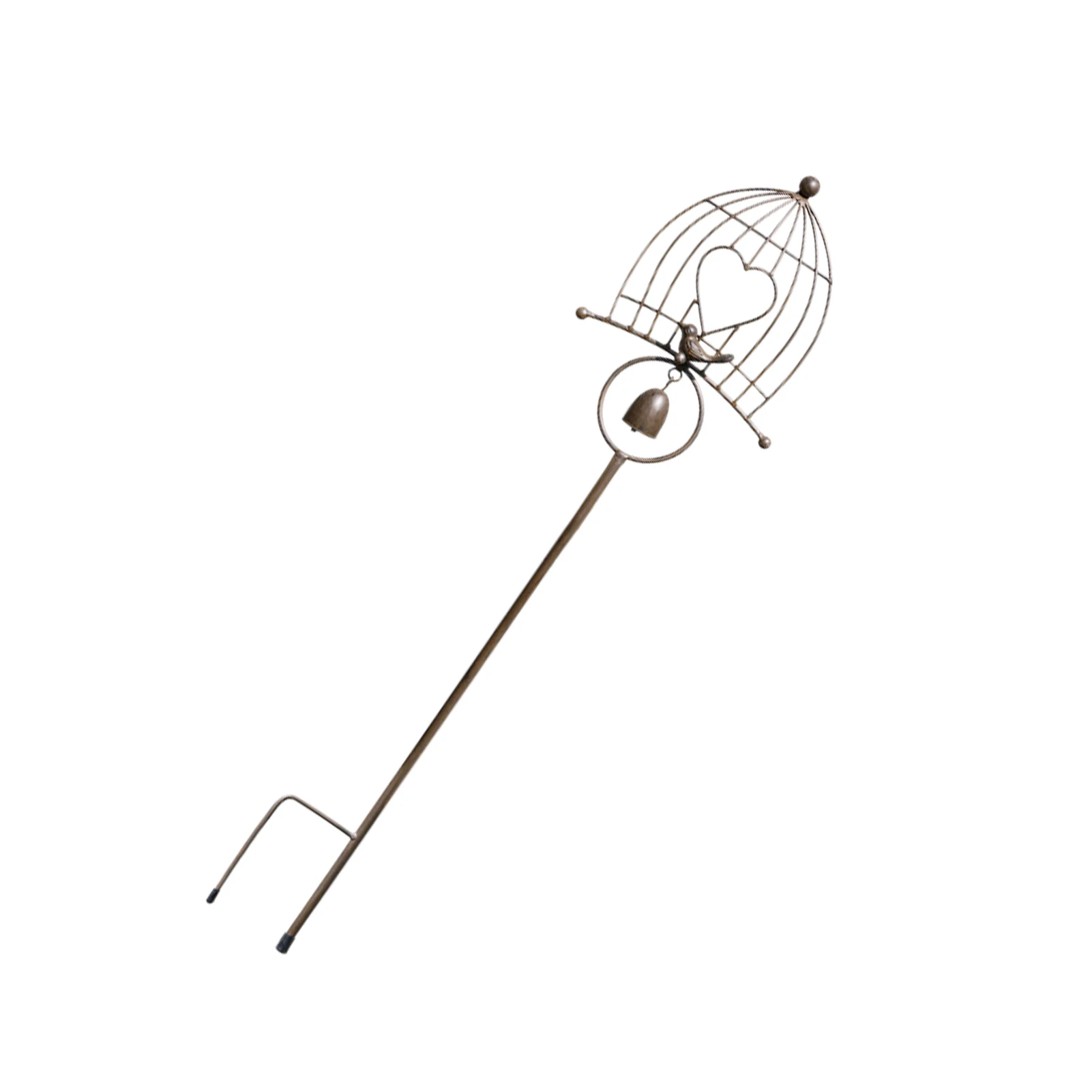 

Украшение для птиц в саду, металлический садовый колокольчик с инновационной формой птицы и маленьким колокольчиком для украшения на откры...