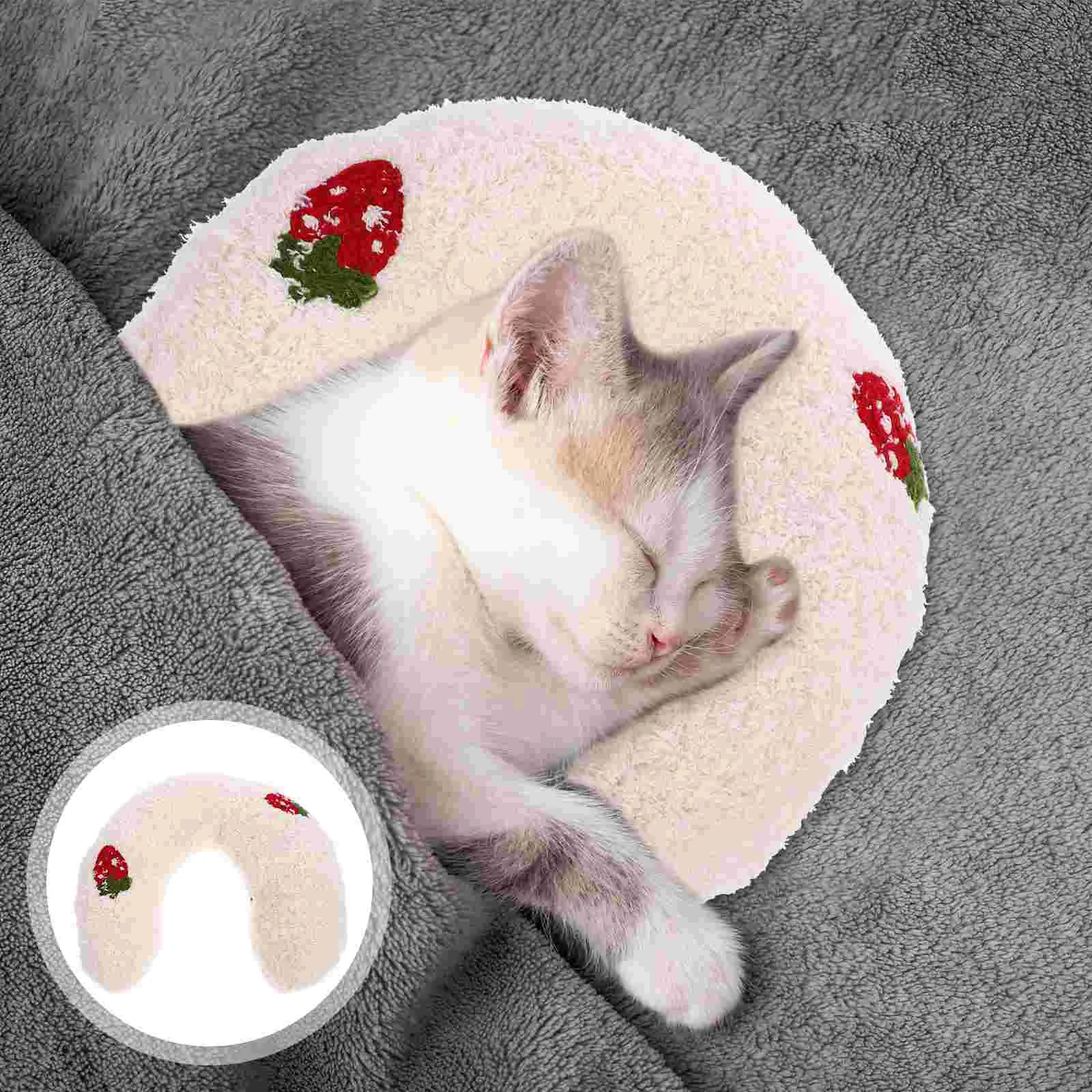 Подушка для кошек U-образная подушка шеи мягкий укус котенка ткань глубокого сна