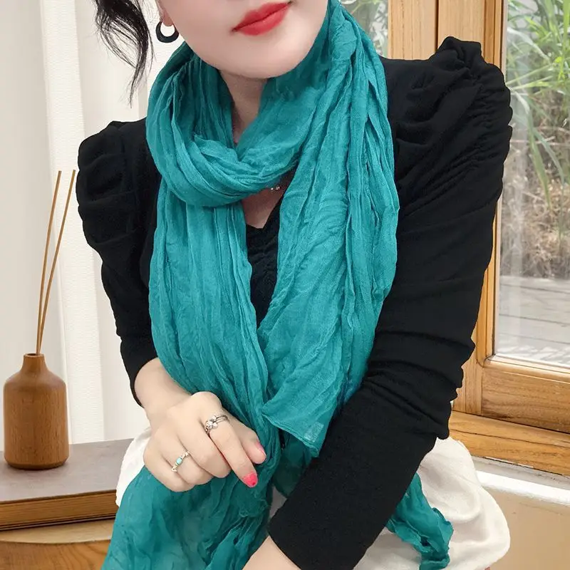 Новинка 2024 весенний и осенний шарф Женский Зимний Элегантный Теплый для поездок