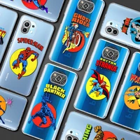 marvel comics character hero clear case for mi poco x3 nfc 12 11 lite 10t pro luxury smartphone cover m3 f1 11t 10 12x 11x shell