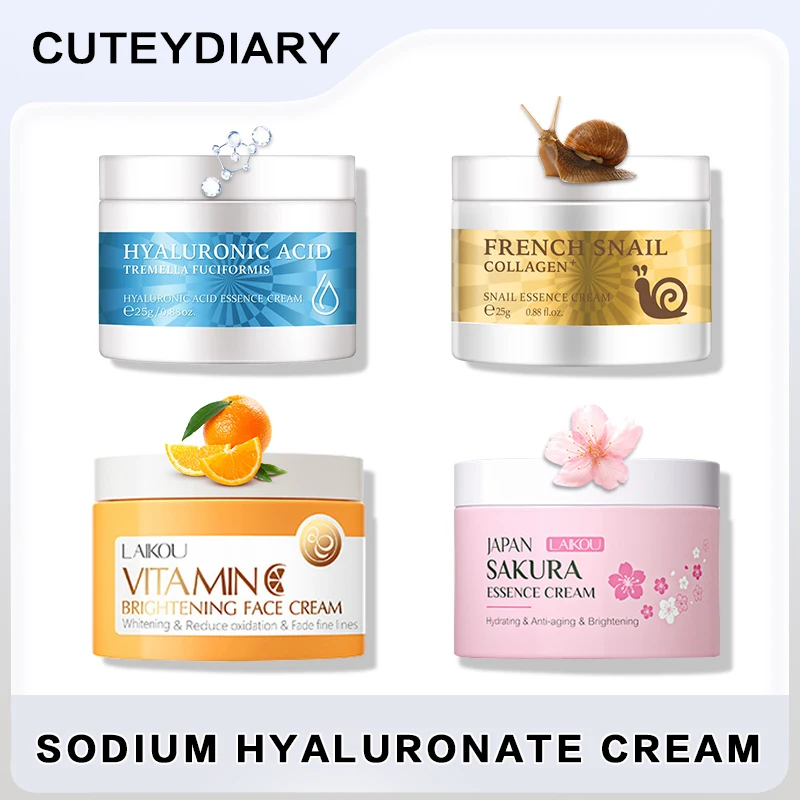 

Laikou 25g Sodium Hyaluronic Acid Moisturizing Whitening Cream Dry Skin Rough Anti-aging Skin Care Face Cream Korean Cosmetics