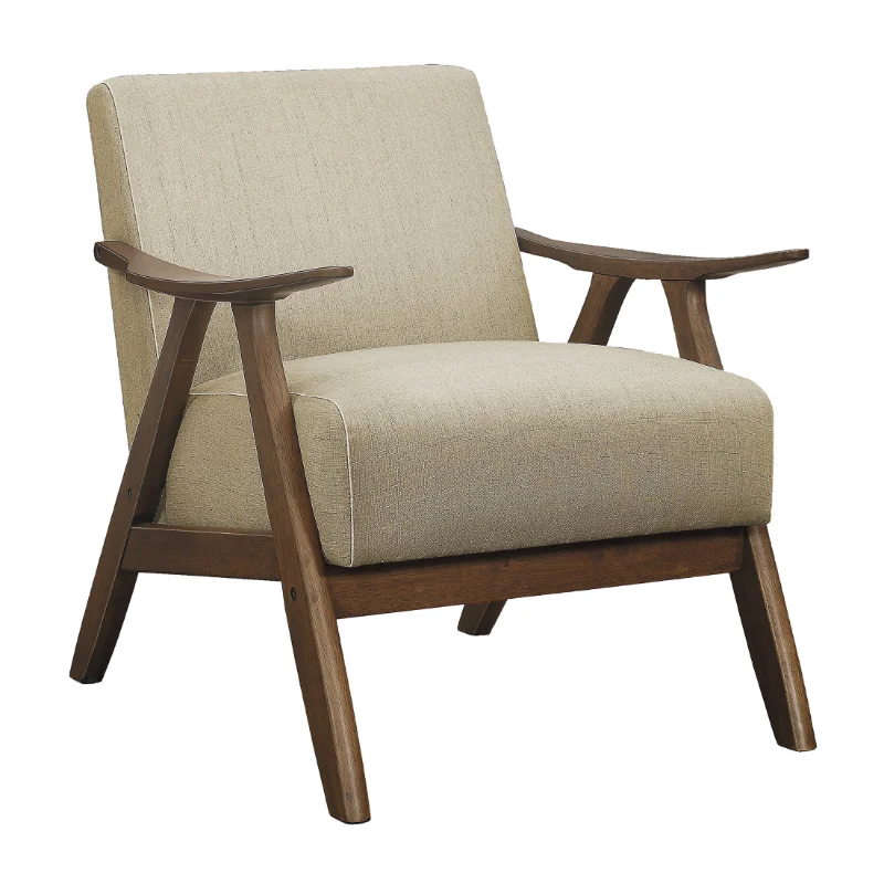 

OakvillePark Ecola Fabric Accent Chair, Light Brown