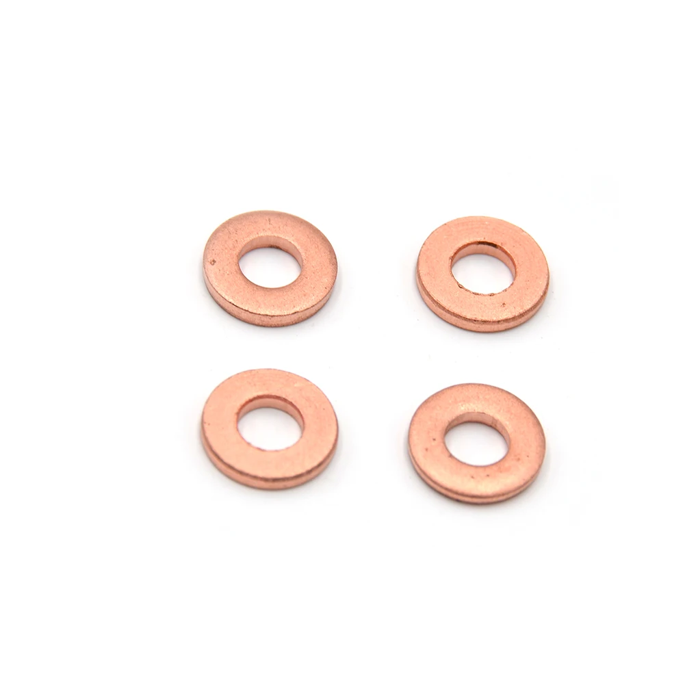 

4 Pcs/set Fuel Injector Copper Washer Spacer O-Ring Automotive Accessory Replacement for Citroen