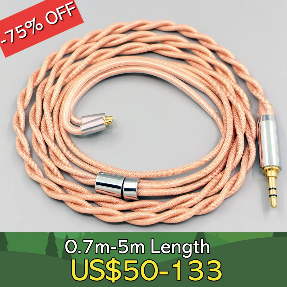 Type6 756 core Shielding 7n Litz OCC Earphone Cable For Dunu T5 Titan 3 T3 (Increase Length MMCX) 2 cores 2.8mm LN007988