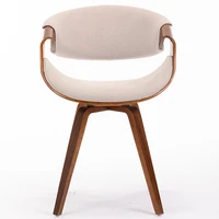 nordic dining chairs home furniture simple solid wood linen ins designer armchair leather leisure backrest hollow backrest chair