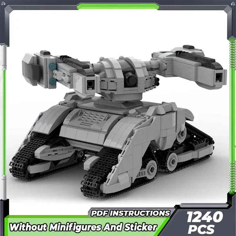 Moc строительные кирпичи военная модель Mech Tank Hunter Killer X2 Technology модульный блок