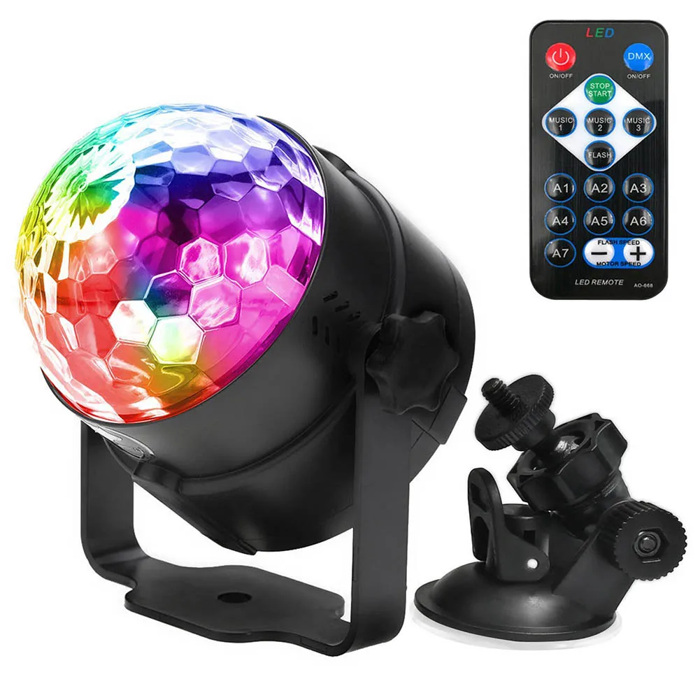 

Sound Activated Disco Ball Led Strobe Rbg Lights Lamp For Home Room Party Dance Stage Light Dj Party Ktv Bar Dmx Decoration Ligh