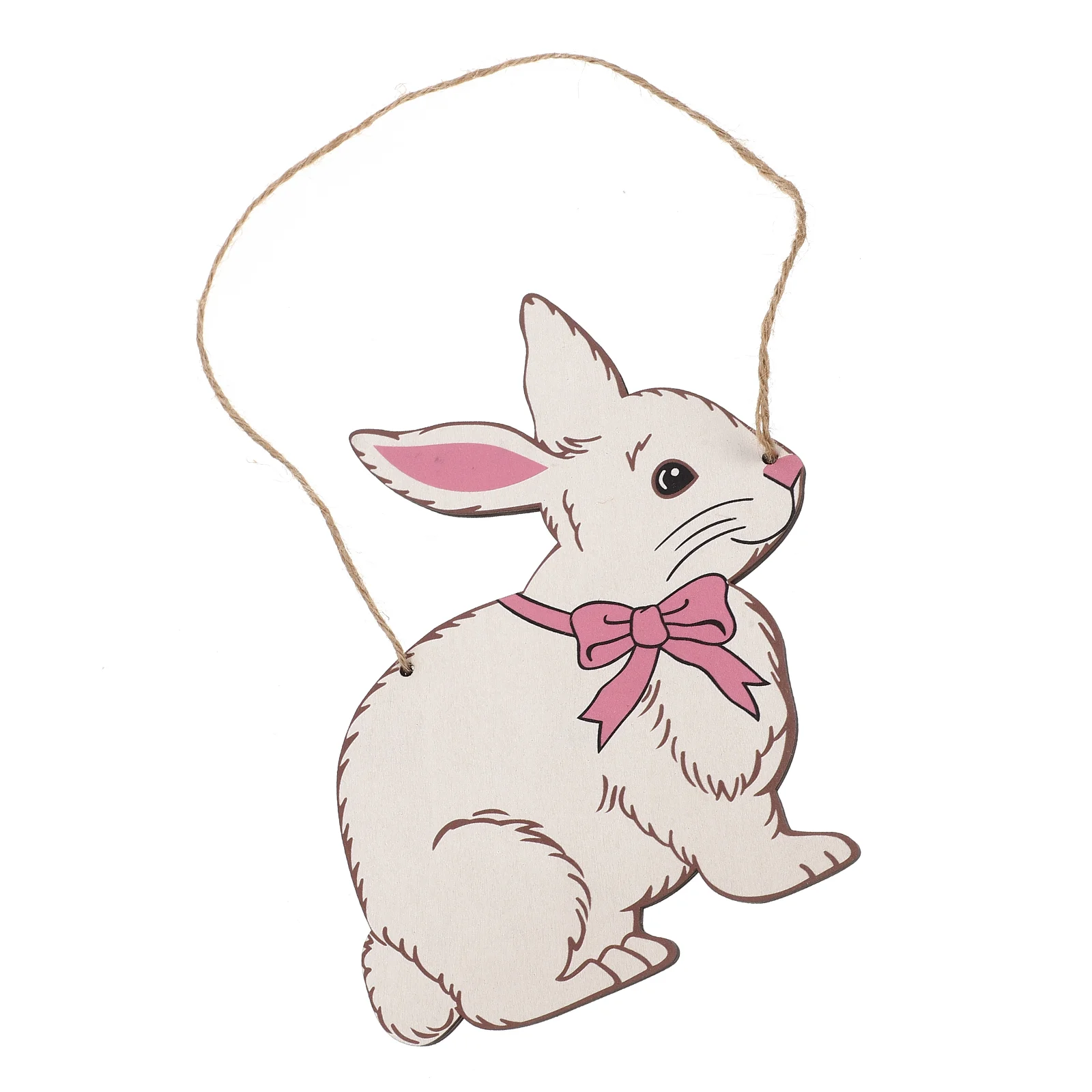 

Easter Sign Door Hanging Bunny Wooden Plaque Decorations Rabbit Wall Welcome Spring Decor Happy Wood Decoration Animal Pendant