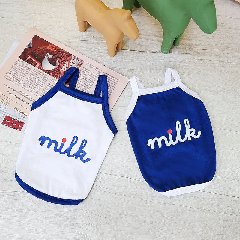 

Pet Clothing Spring/Summer Fashion Dog Clothing Cozy Vest Teddy Milk Halter Puppy Top Pet Dog Clothes