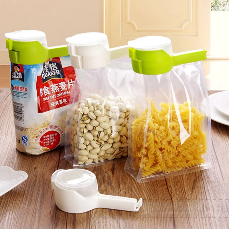 

Seal Pour Food Storage Bag Clip Snack Sealing Clip Fresh Keeping Sealer Clamp Plastic Helper Food Saver Travel Kitchen Gadgets