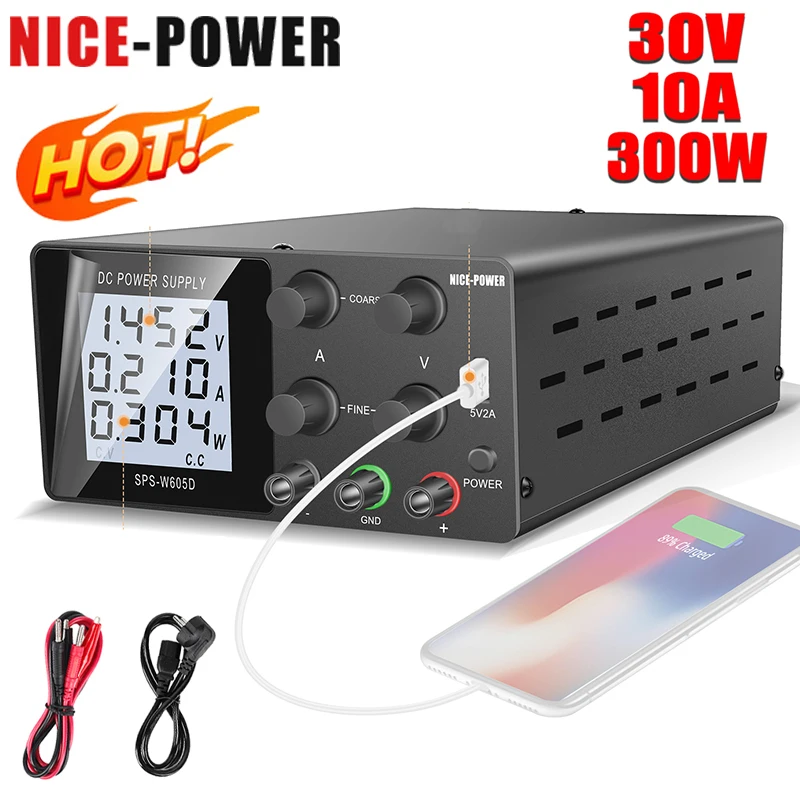 

Nice-power DC Laboratory Power Supply Bench Power Supply 30v 5a 60V 5A Adjustable Voltage Current Regulator Lab Bench Soure