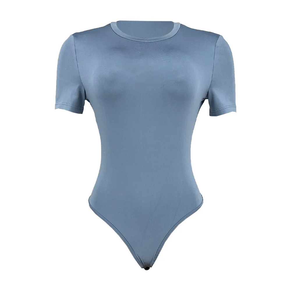 Womens Sexy Yoga One Piece Short Sleeve Top Workout Bodycon Elasitic Hight Waist Umpsuit Romper 2023 Summer Bodysuit 2 Piece Set