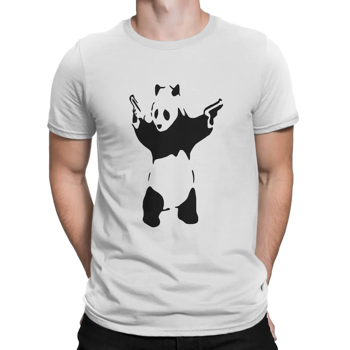 

Banksy Wall Art Panda T Shirt Harajuku Grunge Men's Tshirt O-Neck Men Clothes