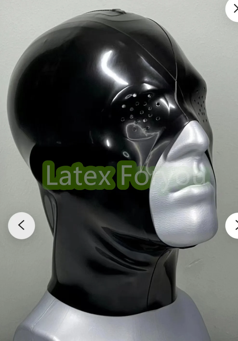 Черная Женская Фетиш Мужская латексная маска на всю голову ручной работы для