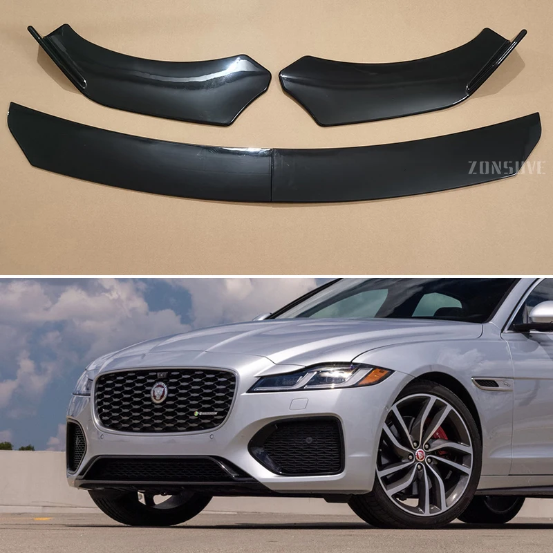 Использование для Jaguar XF 2010-2024 года передний бампер разделитель губ спойлер