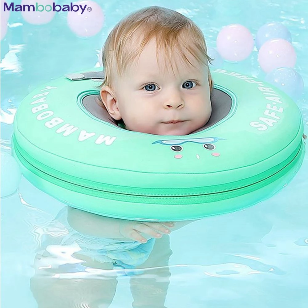 

Mambobaby, детское кольцо для плавания с горлышком, Детский круг для плавания, для новорожденных, не надувной буй, тренажер для плавания, ванна, б...