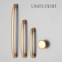 light luxury wardrobe door handle golden modern minimalist high end cabinet door drawer handle furniture hardware