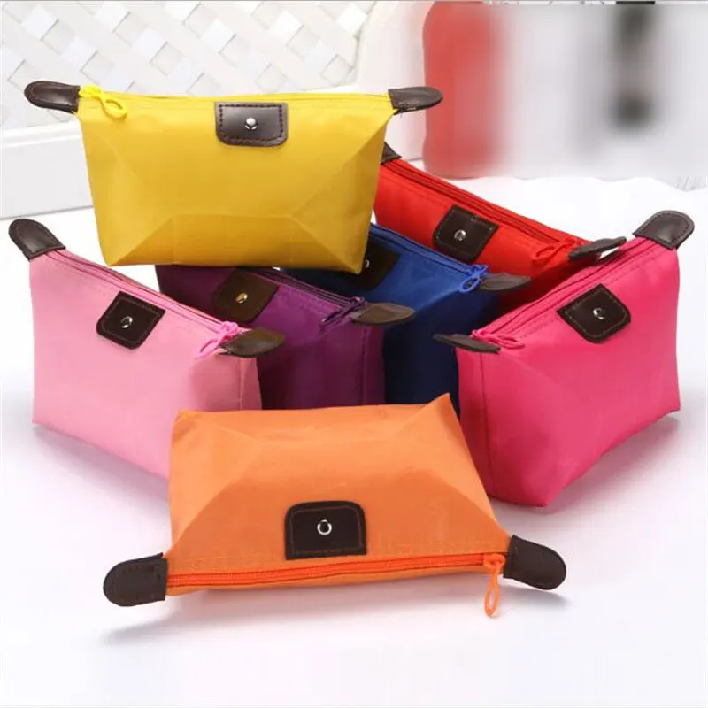 Women Cosmetic Bag Colorful Waterproof New Travel Dumpling Storage Bags Mini Cute Makeup Tote Bags Coin Purses Wash Bag Wallet