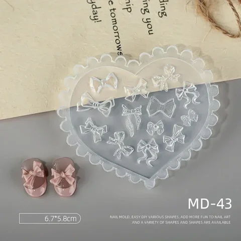 Форма для ногтей сердце из силикона