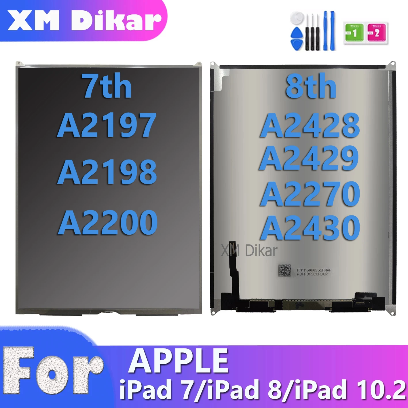 Оригинальный ЖК-экран стеклянная панель для iPad 7/8/9 10 2 2019 7-го поколения A2197 A2198 /8th