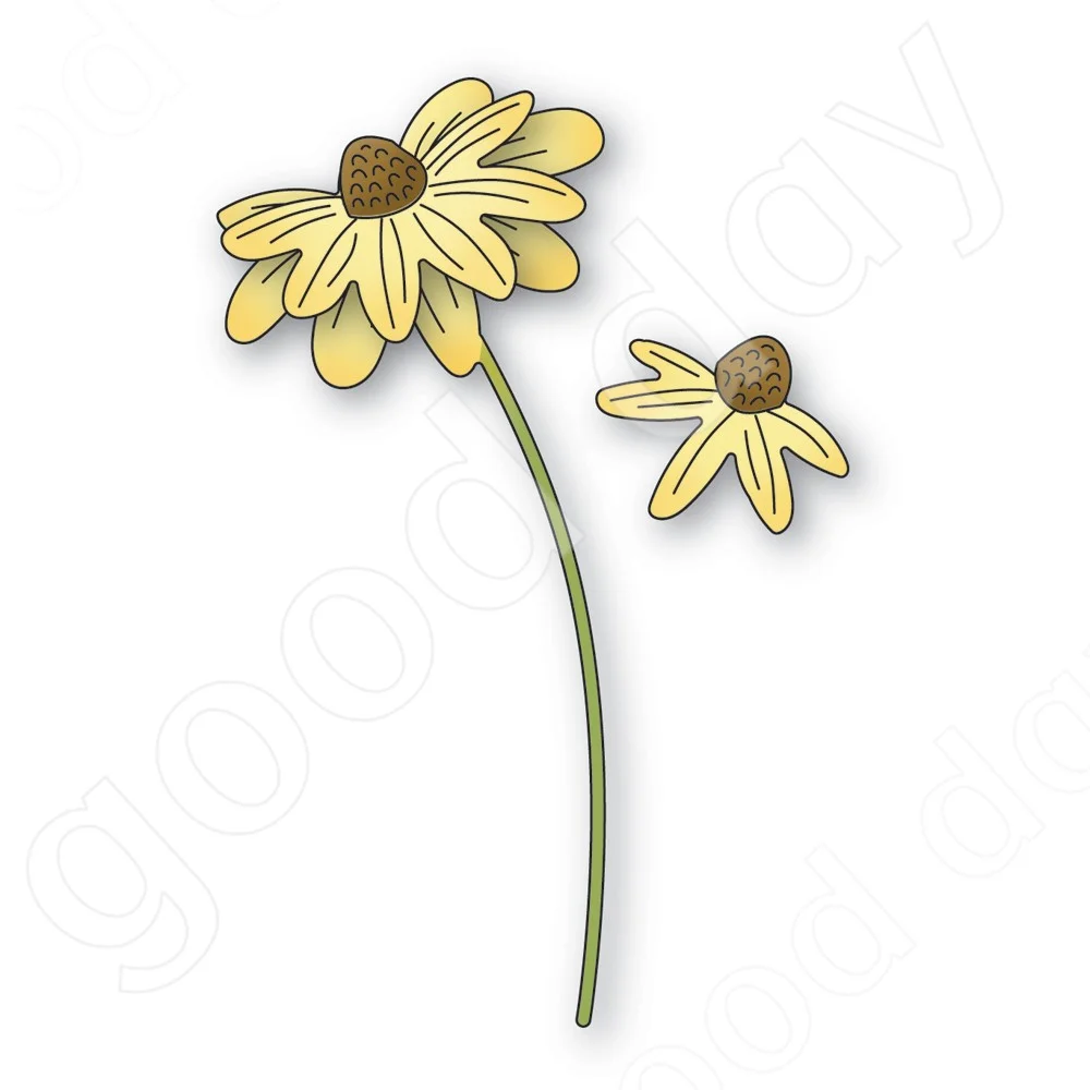 

Arrival 2022 New Happy Daisy Stem Metal Cutting Dies Scrapbook Used for Diary Decoration Template Diy Greeting Card Handmade