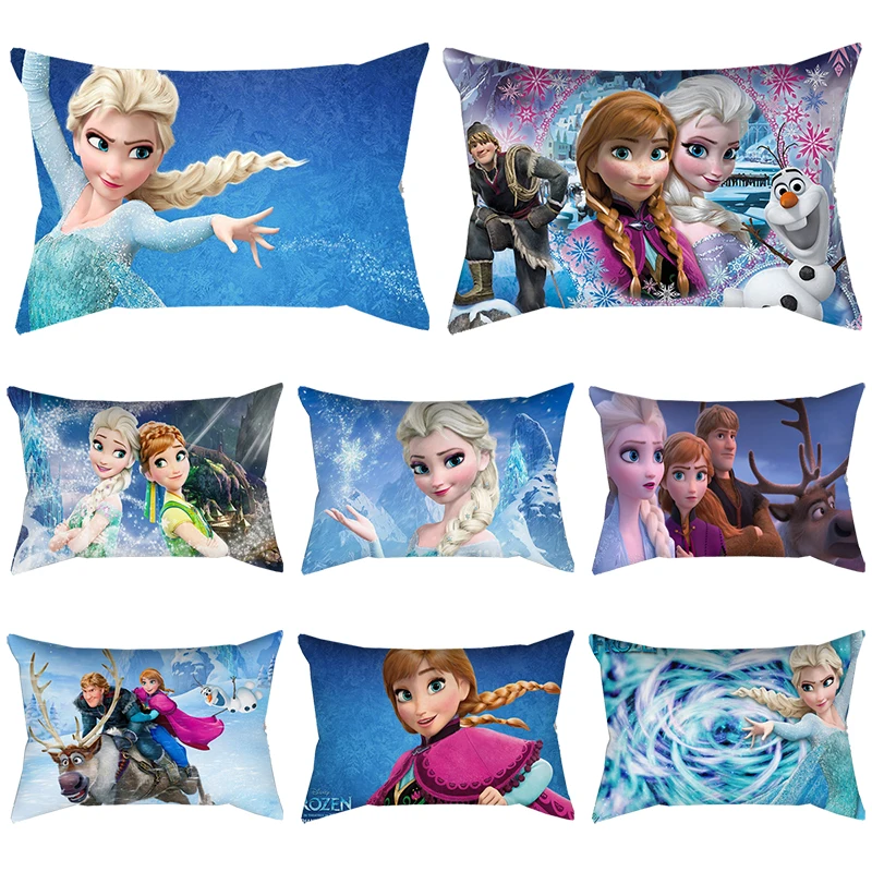 

Kids Bedroom Disney Frozen Anna Elsa Pillow Case Decorative Anime Princess Home Decor Pillowcase 50*30CM Sofa Car Cushion Covers