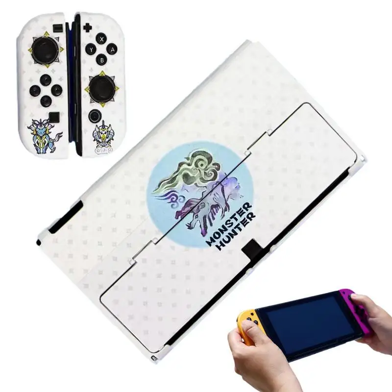 

Switch Console Case Game Console Cover Protector With Anti-Slip Grip Case Anti-Scratch Shell Anti-Drop Dockable Switch Accessory