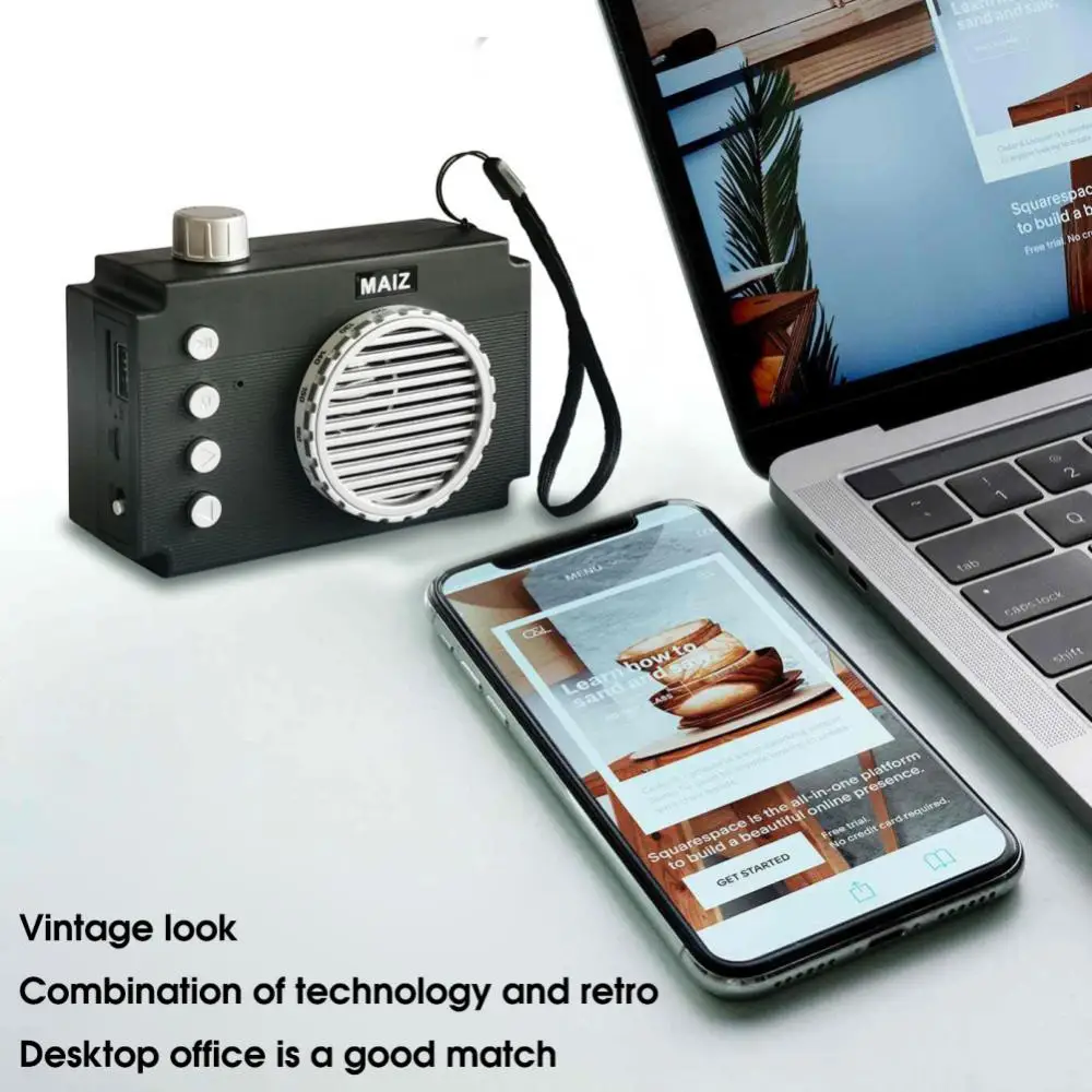

Led Atmosphere Lamp Outdoor Audio 500mah Retro Camera Modeling Speaker Subwoofer Loudspeaker Stereo Sound Quality