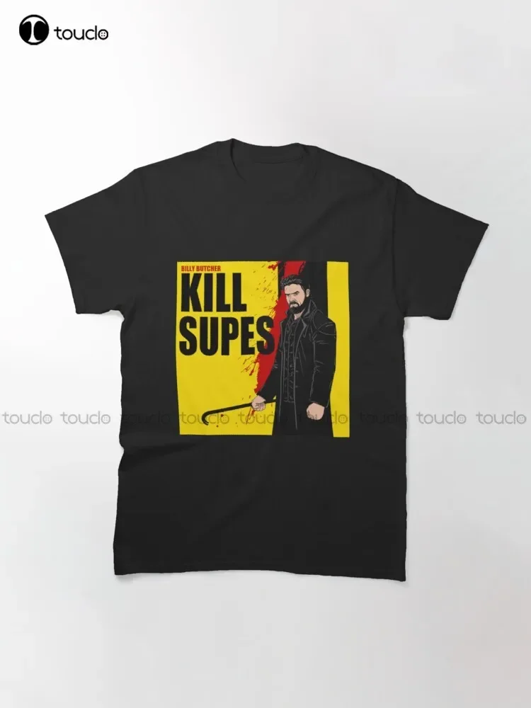Vintage Kill Supes'S Men Women Billy Butcher Diabolical Homelander The Boys T-Shirt Black Button Up Shirt Make Your Design