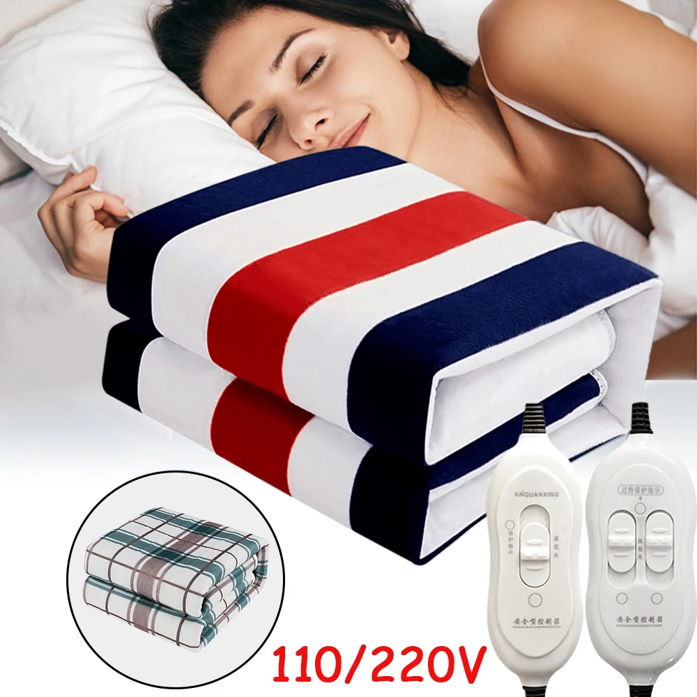 

Electric Blanket 220/110V Thicker Heater Heated Blanket Mattress Thermostat Electric Heating Blanket Winter Body Warmer