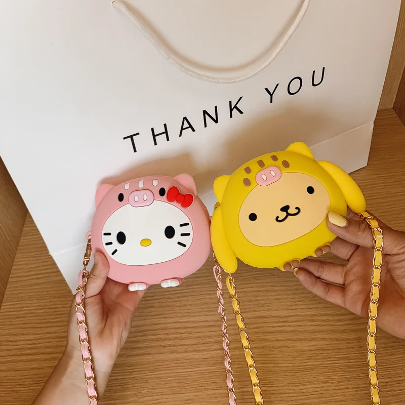 

Аниме кавайная моя мелодия Kuromi Cinnamoroll Sanrios симпатичная мультяшная силиконовая сумка кошелек для монет сумка через плечо рюкзак для девочек подарок на день рождения