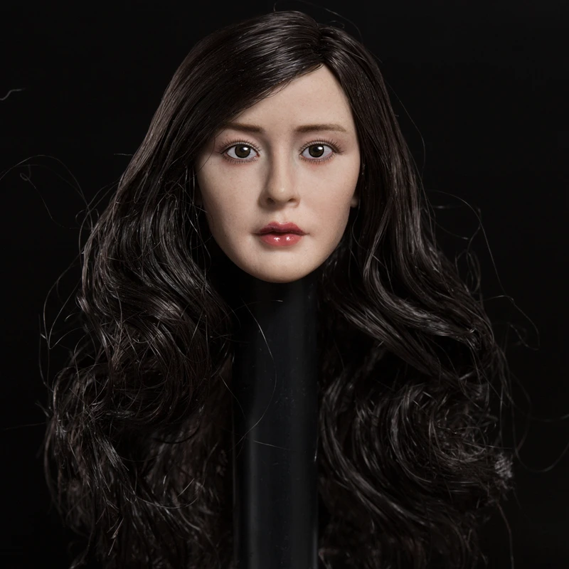 THREEQ масштаб 1/6 Mi XD005A Asian Beauty Head Sculpt Planted Hair для 12-дюймовой экшн-фигурки коллекция