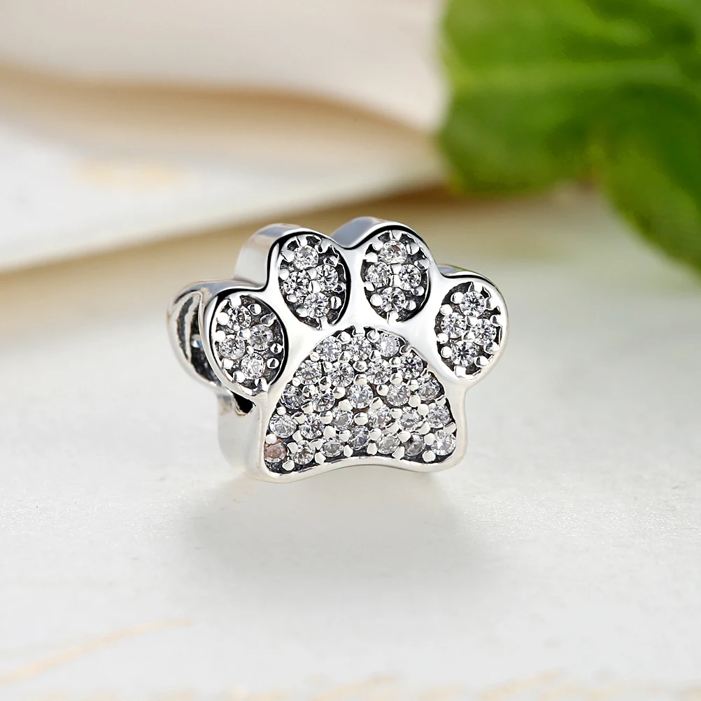 

Подвеска в виде кошки из серебра 925 пробы с бусинами