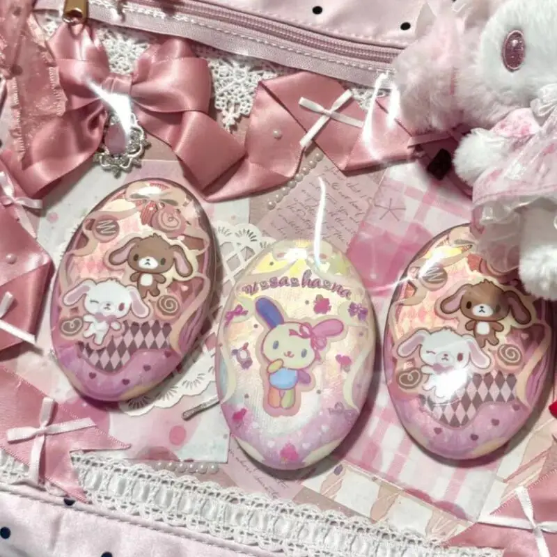 Фото Милые значки-зайчики Sugarbunnies в стиле Kawaii Anime, эллиптические аксессуары для рюкзаков, декоративные значки-игрушки, подарок для друзей №3
