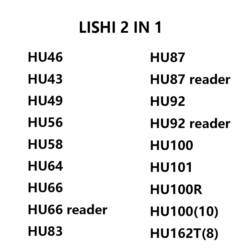 Многофункциональный инструмент Lishi 2-в-1: B111, FO38, CY24, CY24-Trunk, CY24R-2021, DWO4R, DWO5, NSN14, MIT8, MIT11, MAZ24 (art.: 3920d92cd4697) - 3920d92cd4697