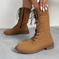 2022 new womens large size winter snow boots dark warm fur insole non slip comfort narrow belt womens shoes botas de mujer