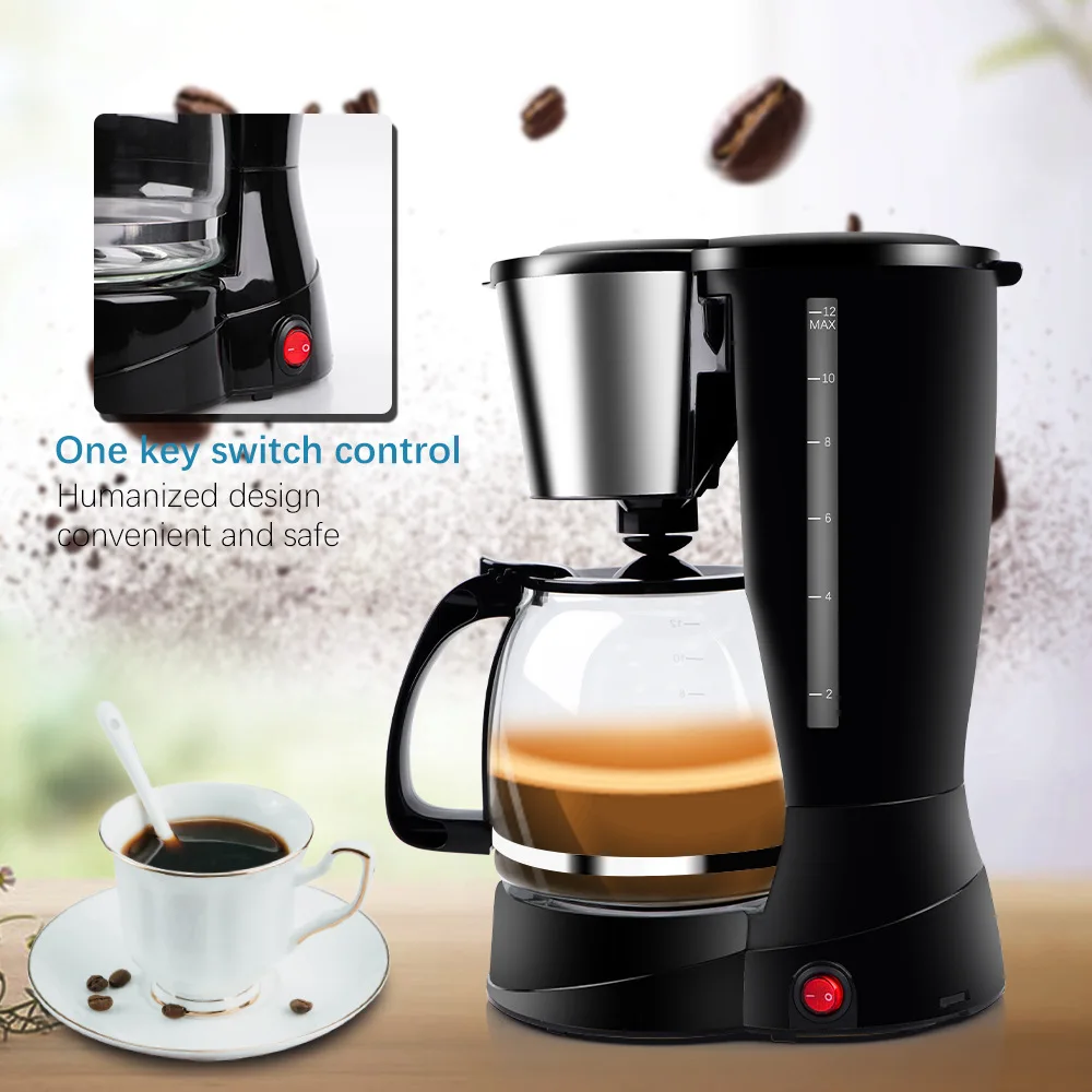 Drip Coffee Machine 4-Cup Coffee Maker with Auto-Shut Off Co