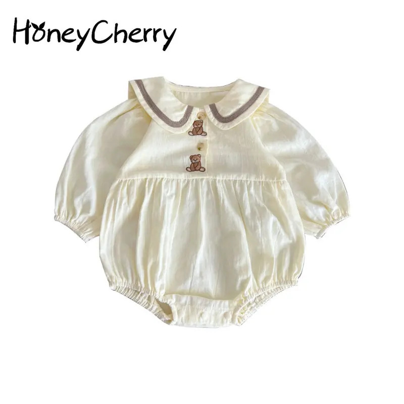

Autumn Baby Bear Long Sleeve Bodysuit New Born Baby Girl Clothes Baby Girl Bodysuit