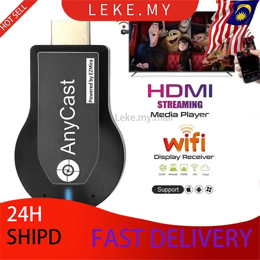 

Mirascreen M2 Pro TV Stick Wifi Display Receiver Stream Cast Anycast DLNA Miracast Airplay Mirror Screen Android TV Dongle