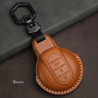 leather car key case cover for mini cooper clubman countryman f55 f56 r50 r53 r56 f54 r55 key chain accessories