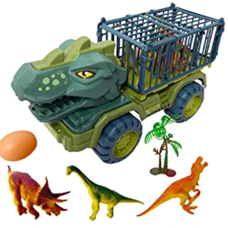 

Dinosaur Transport Car Carrier with Dinosaur Toys Friction Powered Cars Dinosaur Car Playset Toys for Kids Boys