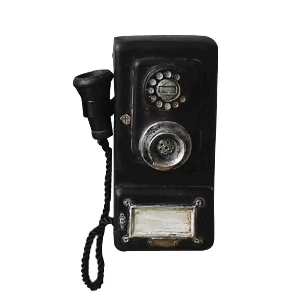 

Vintage Ancient Ways Art Simulation Crafts Accessories Restaraunt Telephone Ornament Home Cafe DIY Resin Bar Decor Wall Mounted