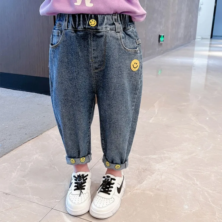 

Лидер продаж, новый стиль, джинсы для девочек, милые брюки, брюки для мальчиков, детская повседневная одежда, летние модные джинсы с героями ...