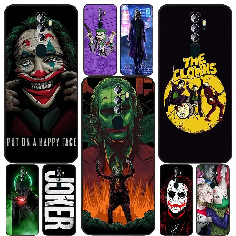 

Anime Luxury Joker LoGo Black Phone Case For OPPO Find X5 X3 F21 Neo Lite A96 A57 A74 A76 A72 A55 A54S A53 A53S A16 S A9