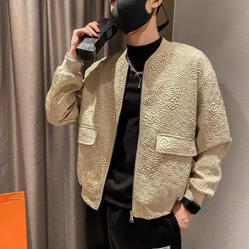 

Spring and autumn new men's coat trend Korean student jacket