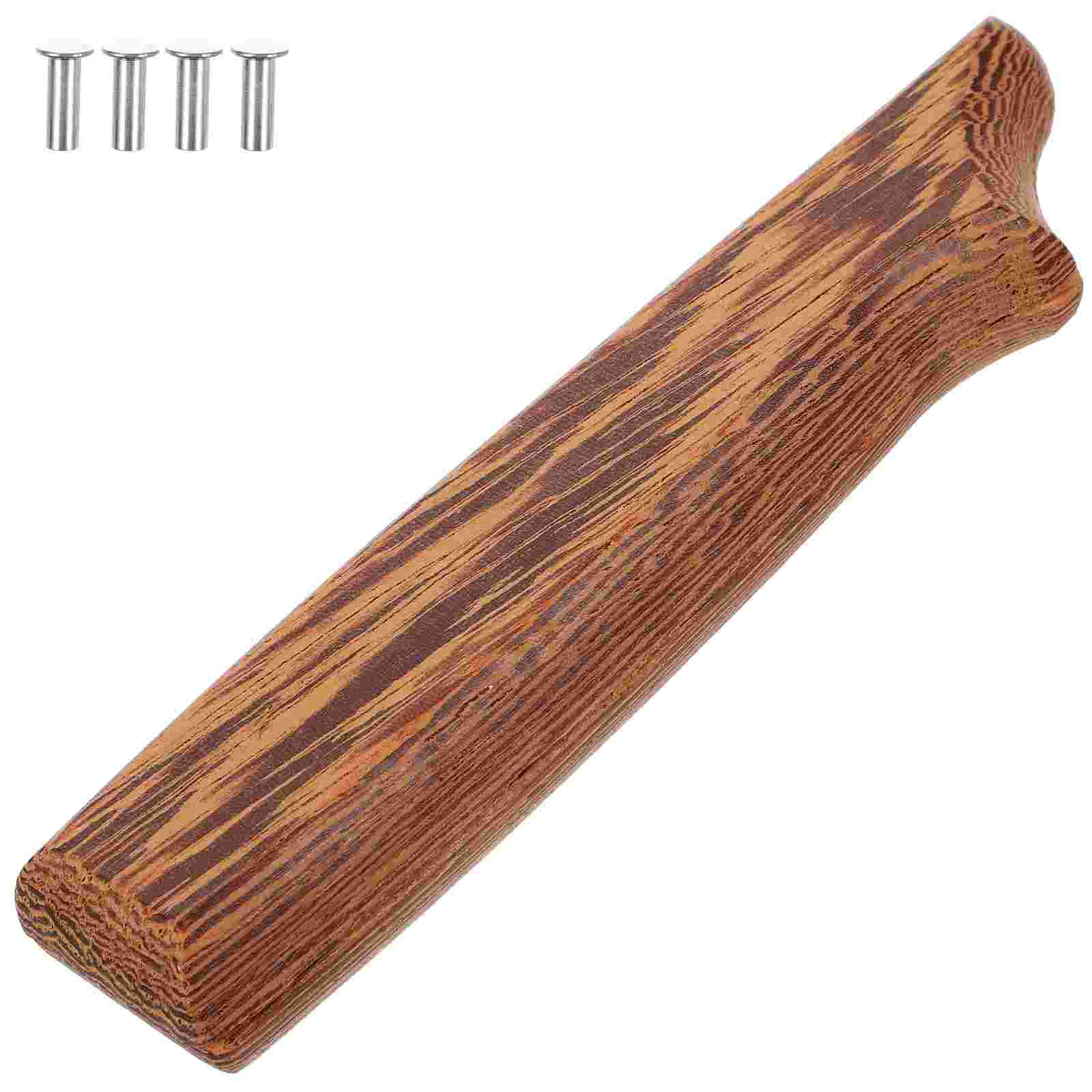 

2 Pcs Kitchen Knife Handle Replacement Wooden Comfortable Grip Replaceable Non-skid Chopping Accessory