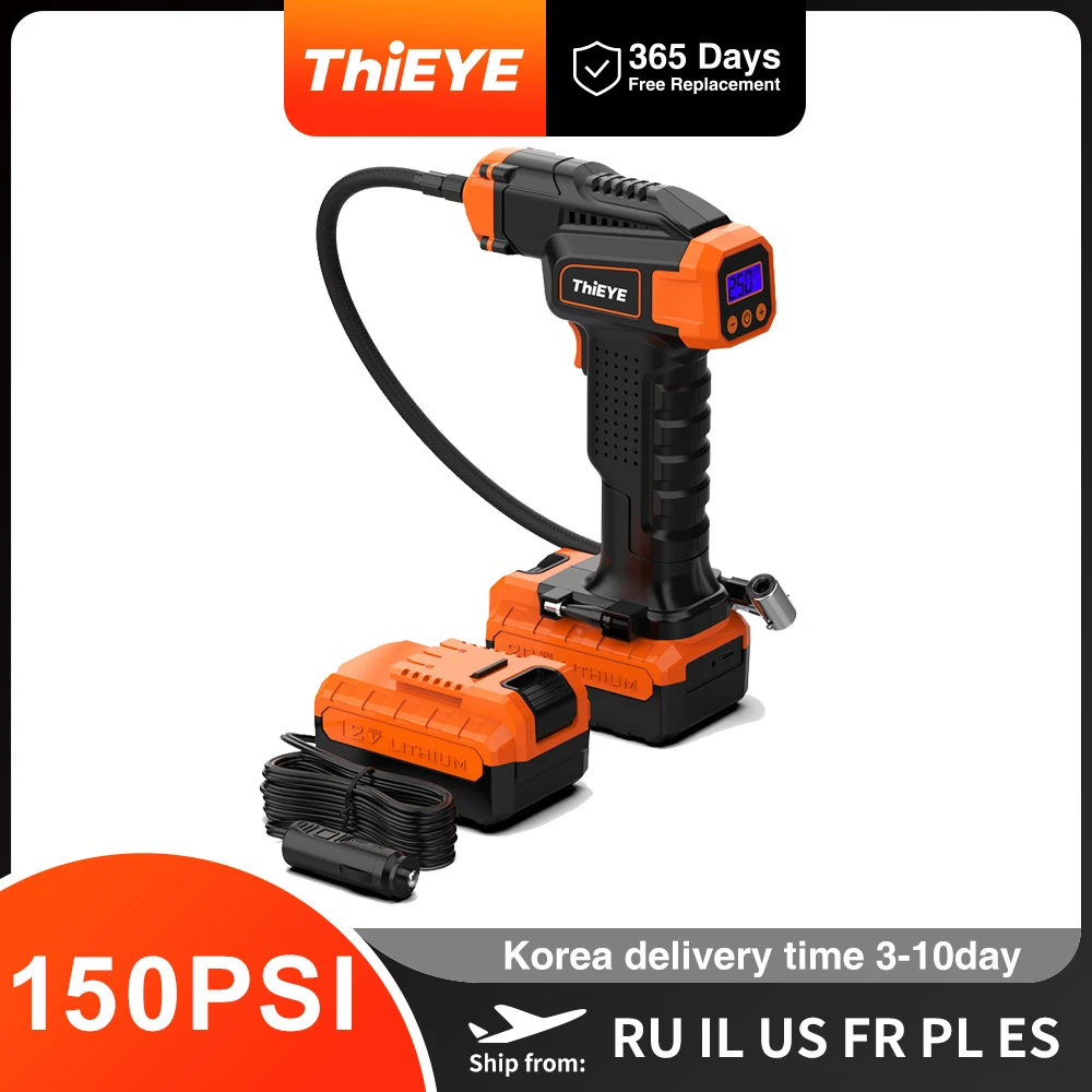 

ThiEYE Car Air Compressor 150PSI 20V Portable Cordless Inflator Pump Air Pump Car Tire Inflator Digital for Car Bicycle