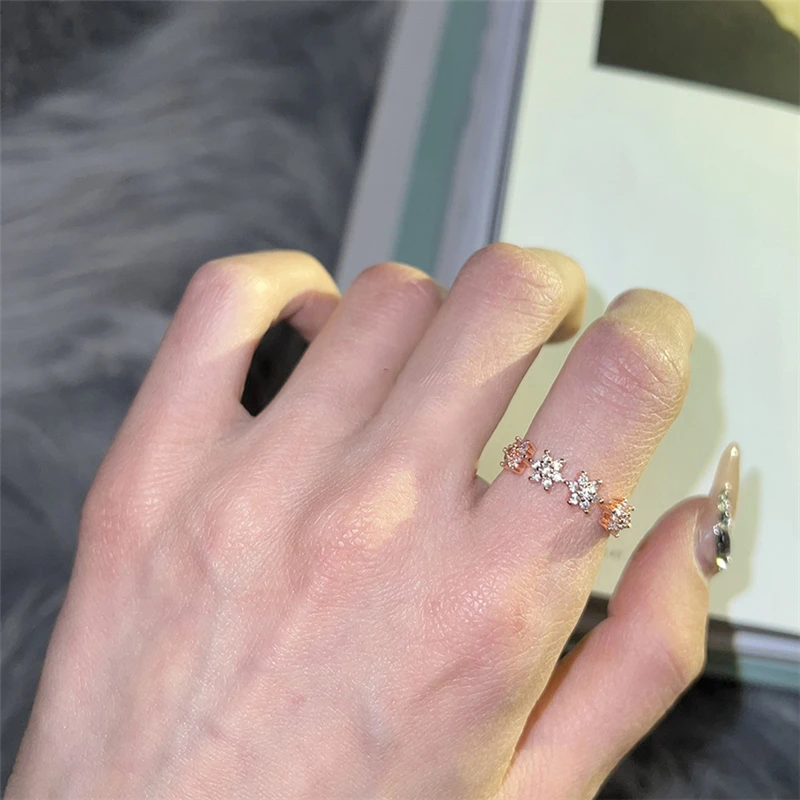 Японское и женское изысканное открытое регулируемое кольцо со звездой