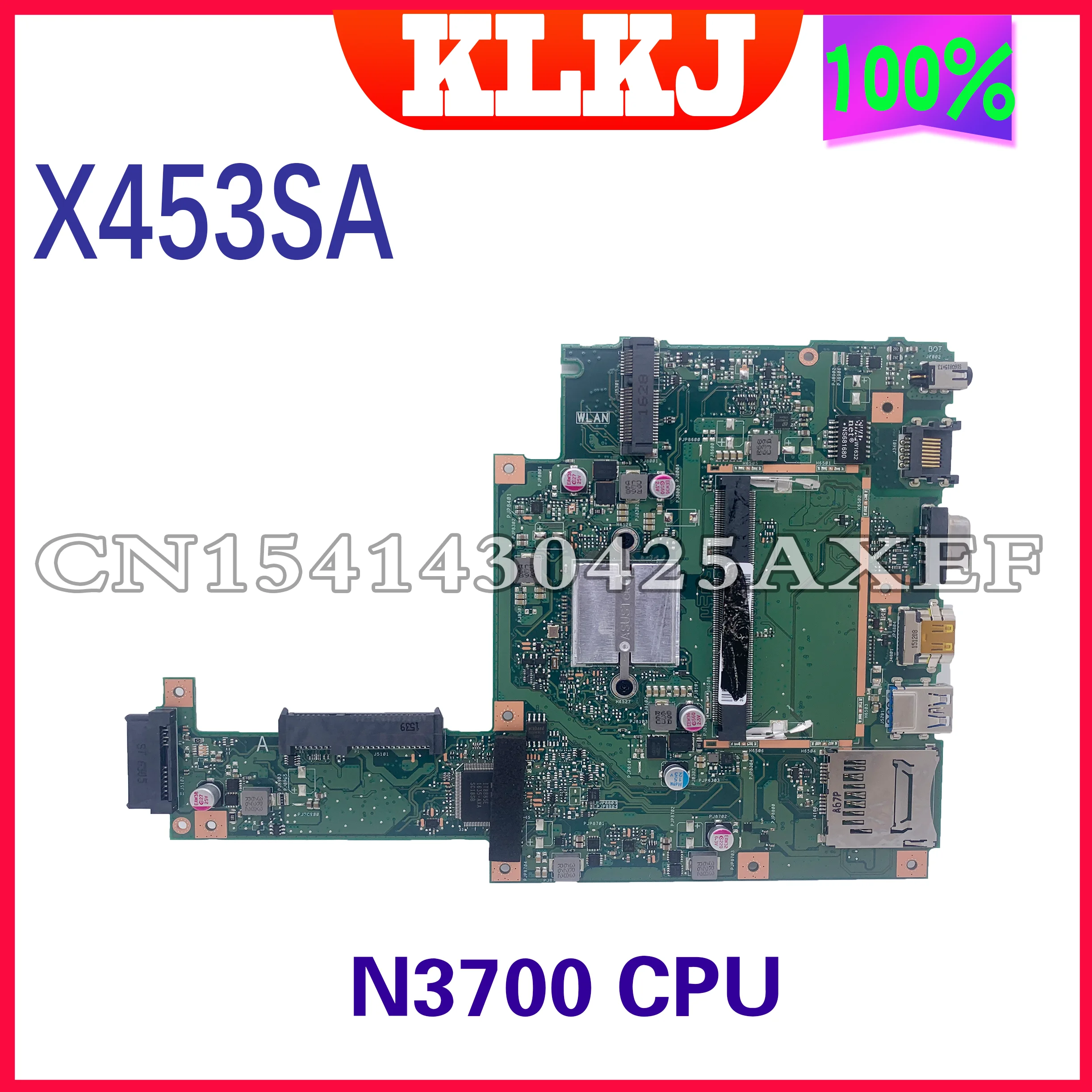 

Материнская плата Dinzi X453SA для ASUS X453 X453S X453SA CPU/N3700 Материнская плата ноутбука 100% хорошо работает
