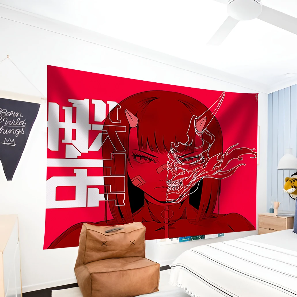 Японская, Tokyo улица аниме комната гобелен украшение фон богемный стиль  украшение для дома | AliExpress